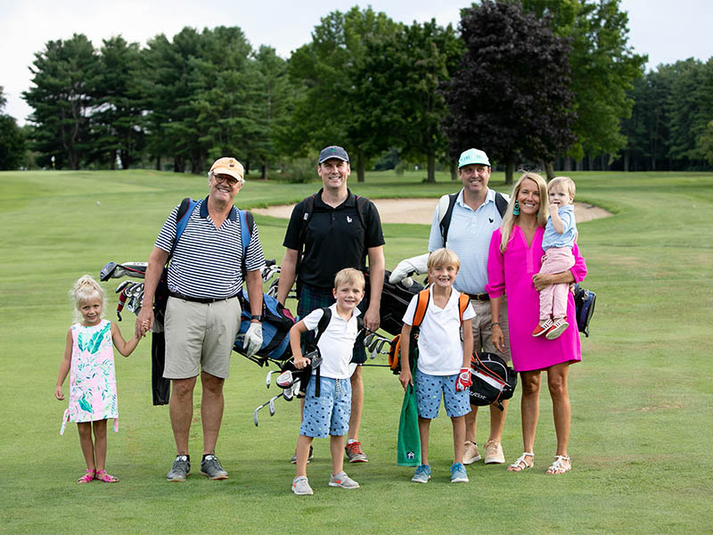 The Golf Club at Basin Harbor golfing family